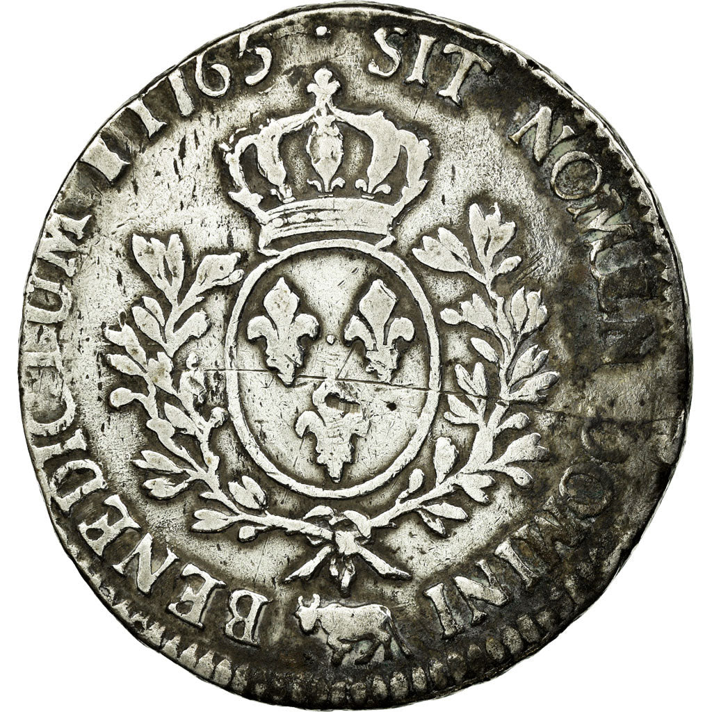 Munten, Frankrijk, Louis XV, Écu de Béarn au bandeau, 1765, Pau, FR, Zilver