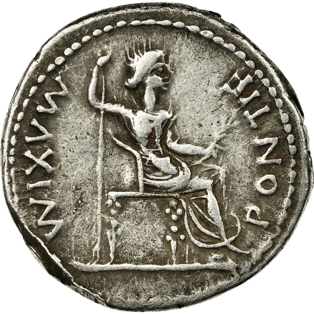 Coin, Tiberius, Denarius, Lyon - Lugdunum, EF(40-45), Silver, RIC:30