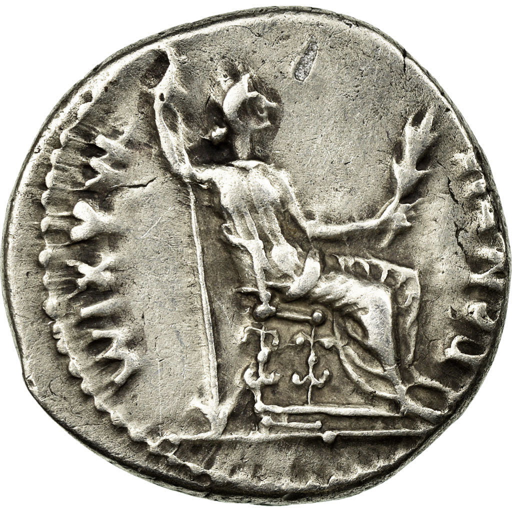 Coin, Tiberius, Denarius, Lyon - Lugdunum, EF(40-45), Silver, RIC:28
