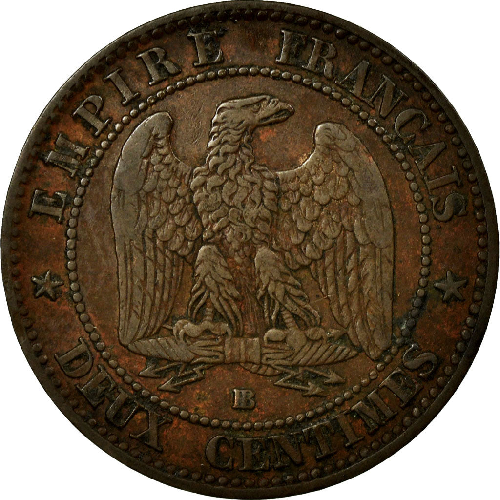 Coin, France, Napoleon III, Napoléon III, 2 Centimes, 1855, Strasbourg