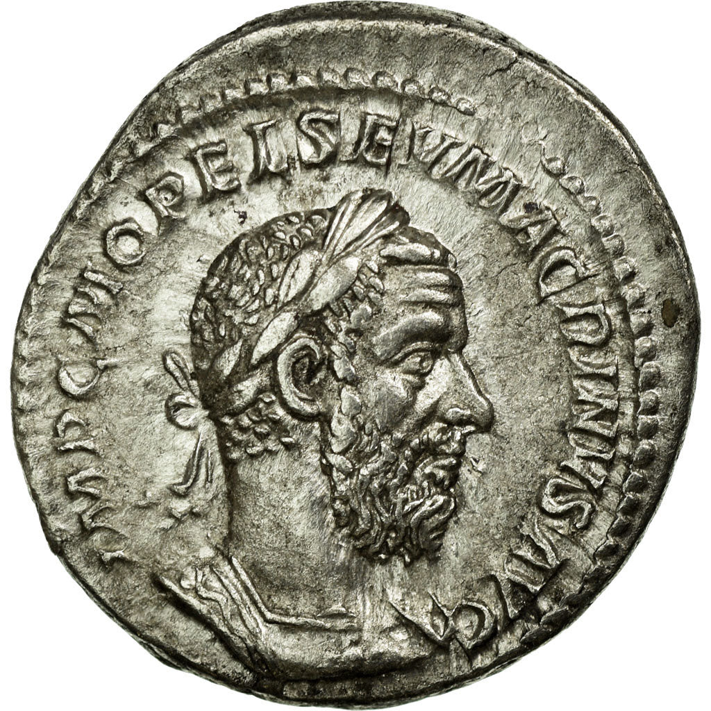 Coin, Macrinus, Denarius, AD 217-218, Rome, Incuse strike, AU(50-53), Silver