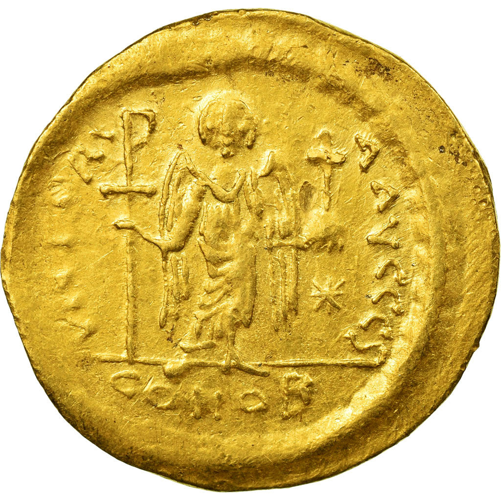 Coin, Justinian I, Solidus, 545-565, Constantinople, AU(50-53), Gold, Sear:140