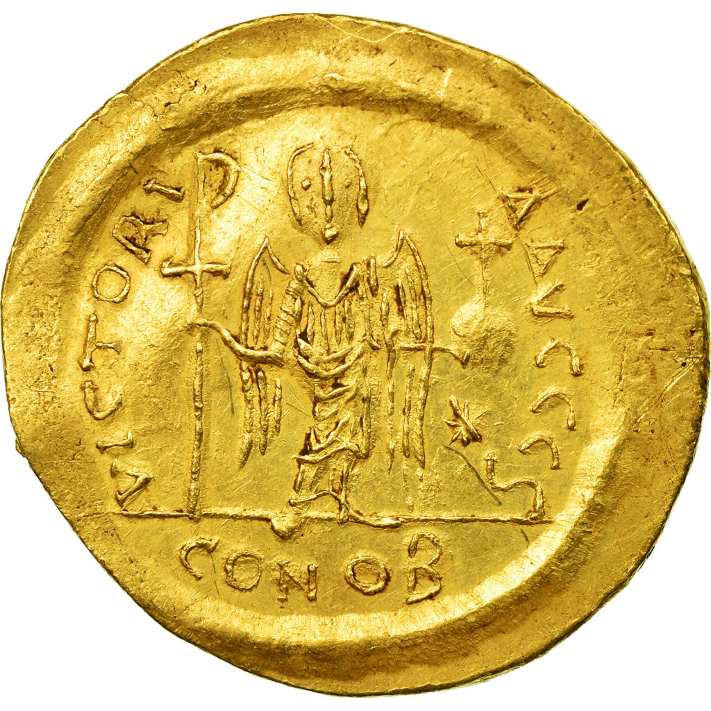 Monnaie, Justinien I, Solidus, 545-565, Constantinople, SUP, Or, Sear:140