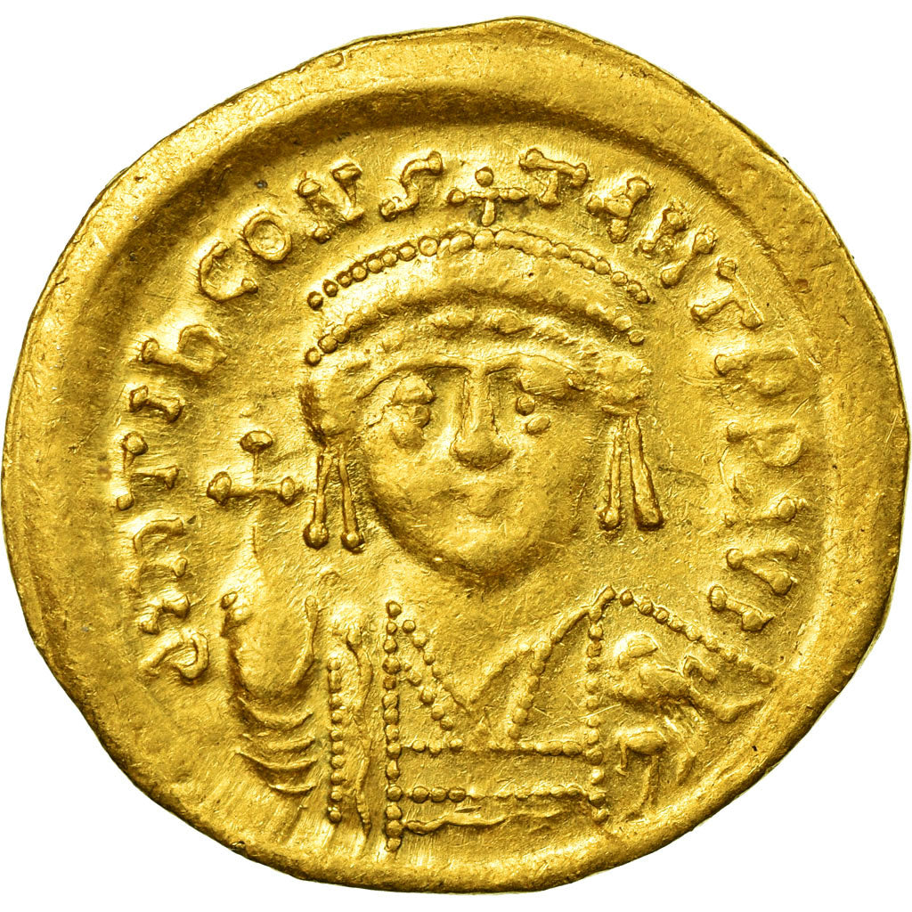 Coin, Tiberius II Constantine, Solidus, 579-582, Constantinople, AU(50-53)