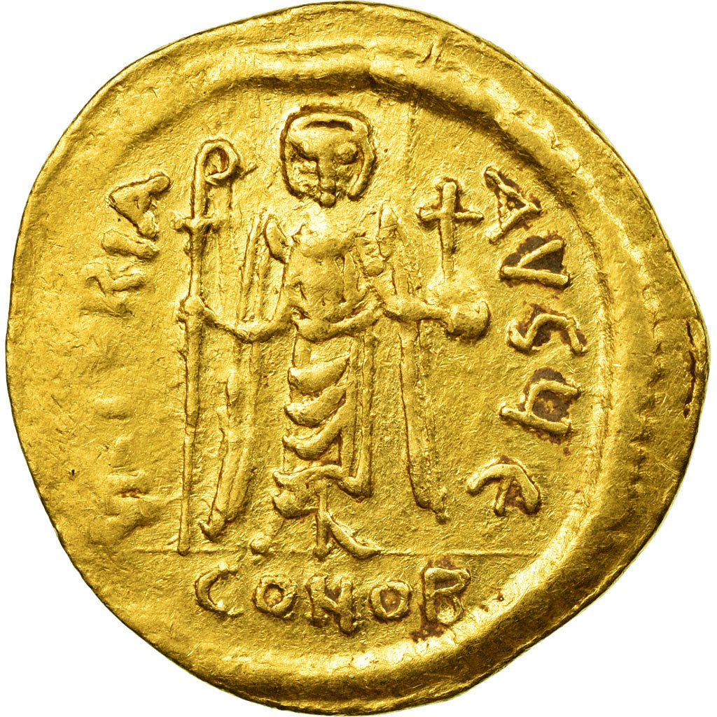 Coin, Phocas, Solidus, 607-610, Constantinople, AU(50-53), Gold, Sear:620