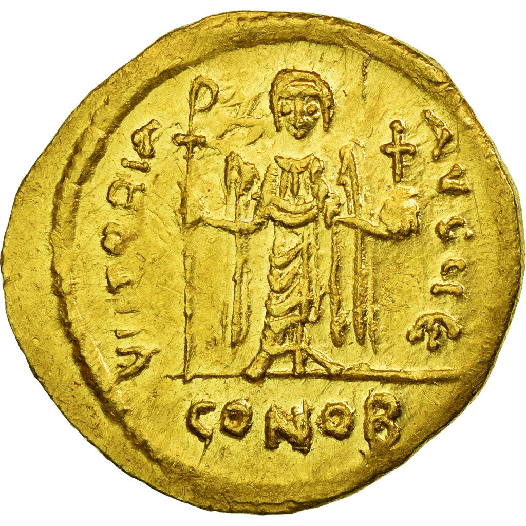 Coin, Phocas, Solidus, 607-610, Constantinople, MS(63), Gold, Sear:620