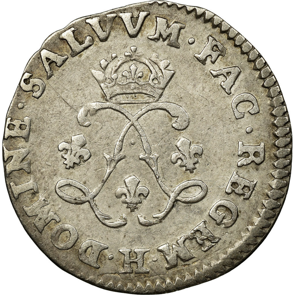 Munten, Frankrijk, Louis XIV, 4 Sols aux 2 L, 1692, La Rochelle, FR, Zilver
