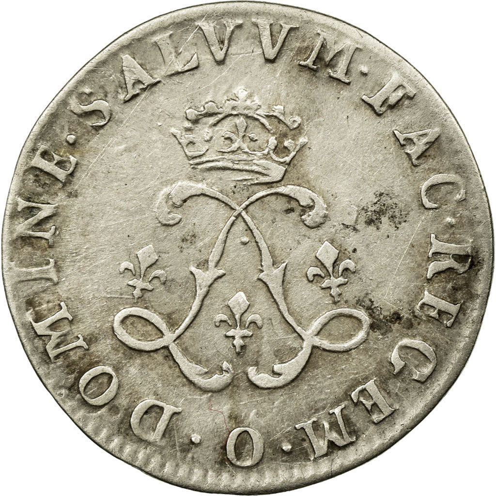 Munten, Frankrijk, Louis XIV, 4 Sols aux 2 L, 1692, Riom, FR+, Zilver