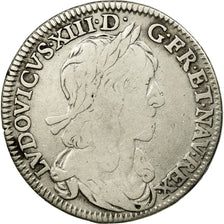 Moneda, Francia, Louis XIII, 1/4 Ecu, 1642, Paris, 1er poinçon de Warin, BC+