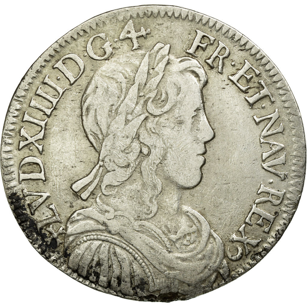 Munten, Frankrijk, Louis XIV, 1/2 Écu à la mèche longue, 1659, Angers, FR+