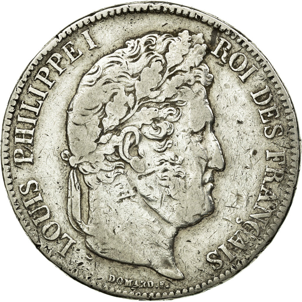 Monnaie, France, Louis-Philippe, 5 Francs, 1839, Bordeaux, TB, Argent