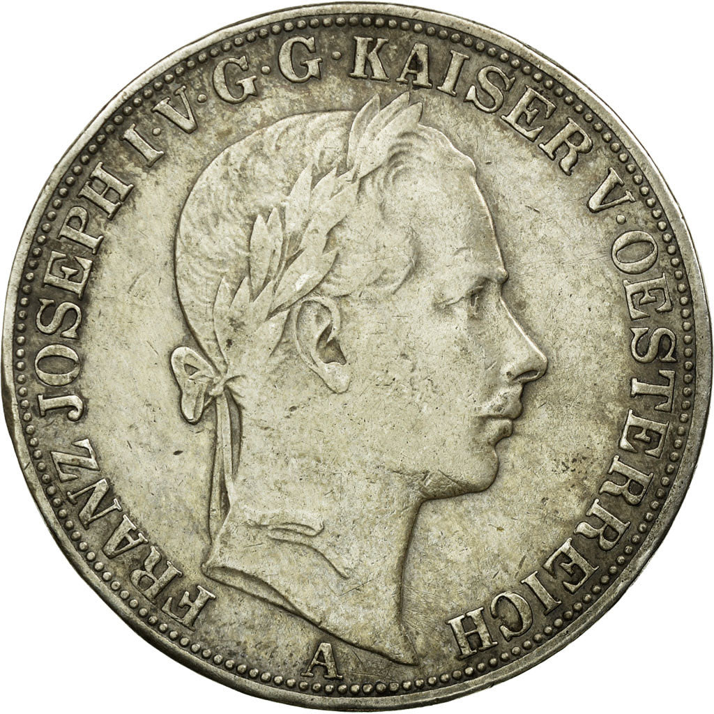 Moneda, Austria, Franz Joseph I, Thaler, 1857, Vienna, MBC, Plata, KM:2244