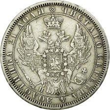 Monnaie, Russie, Rouble, 1855, St. Petersburg, TTB, Argent, KM:168.1
