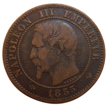 Francia, 2 Centimes, 1855, Lille, MB, Bronzo, Gadoury:103