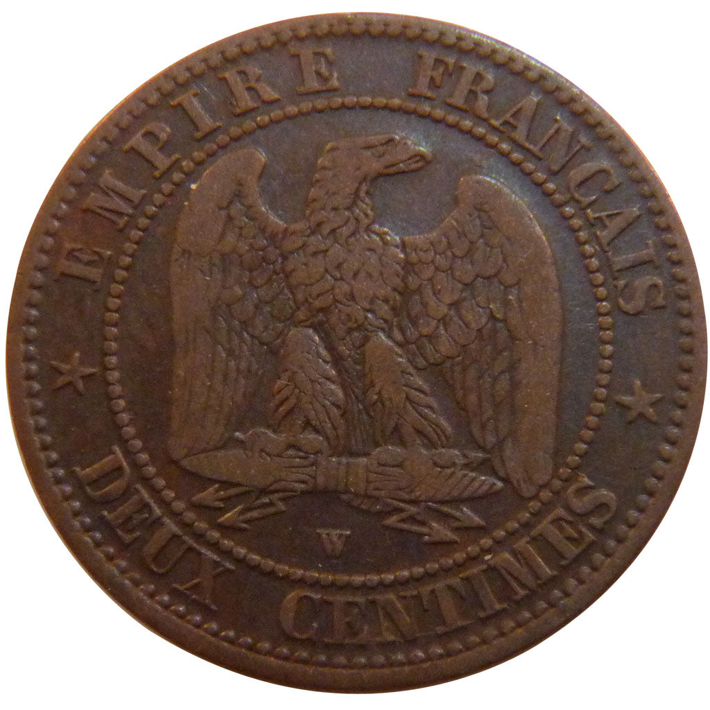 Francia, 2 Centimes, 1855, Lille, MB, Bronzo, Gadoury:103