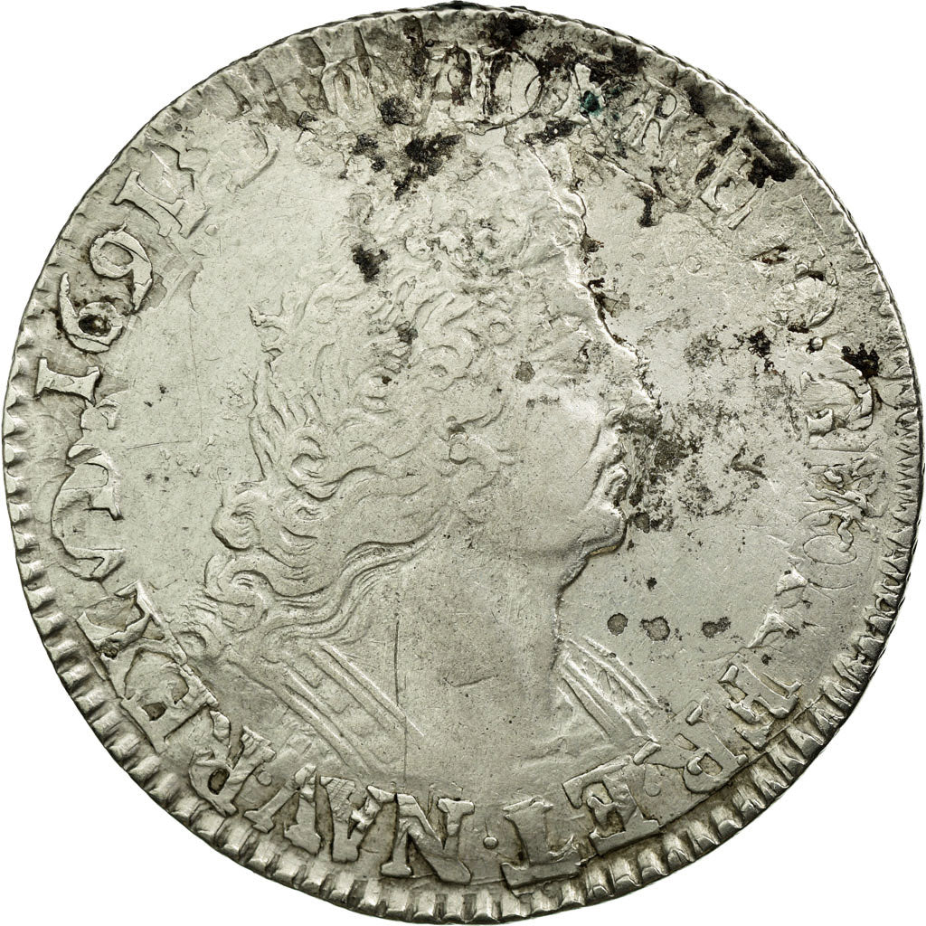 Coin, France, Louis XIV, 1/4 Ecu aux palmes, Uncertain date, Paris, VF(30-35)