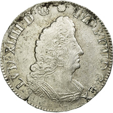 Moeda, França, Louis XIV, 1/2 Ecu aux palmes, 1694, Uncertain Mint, VF(30-35)