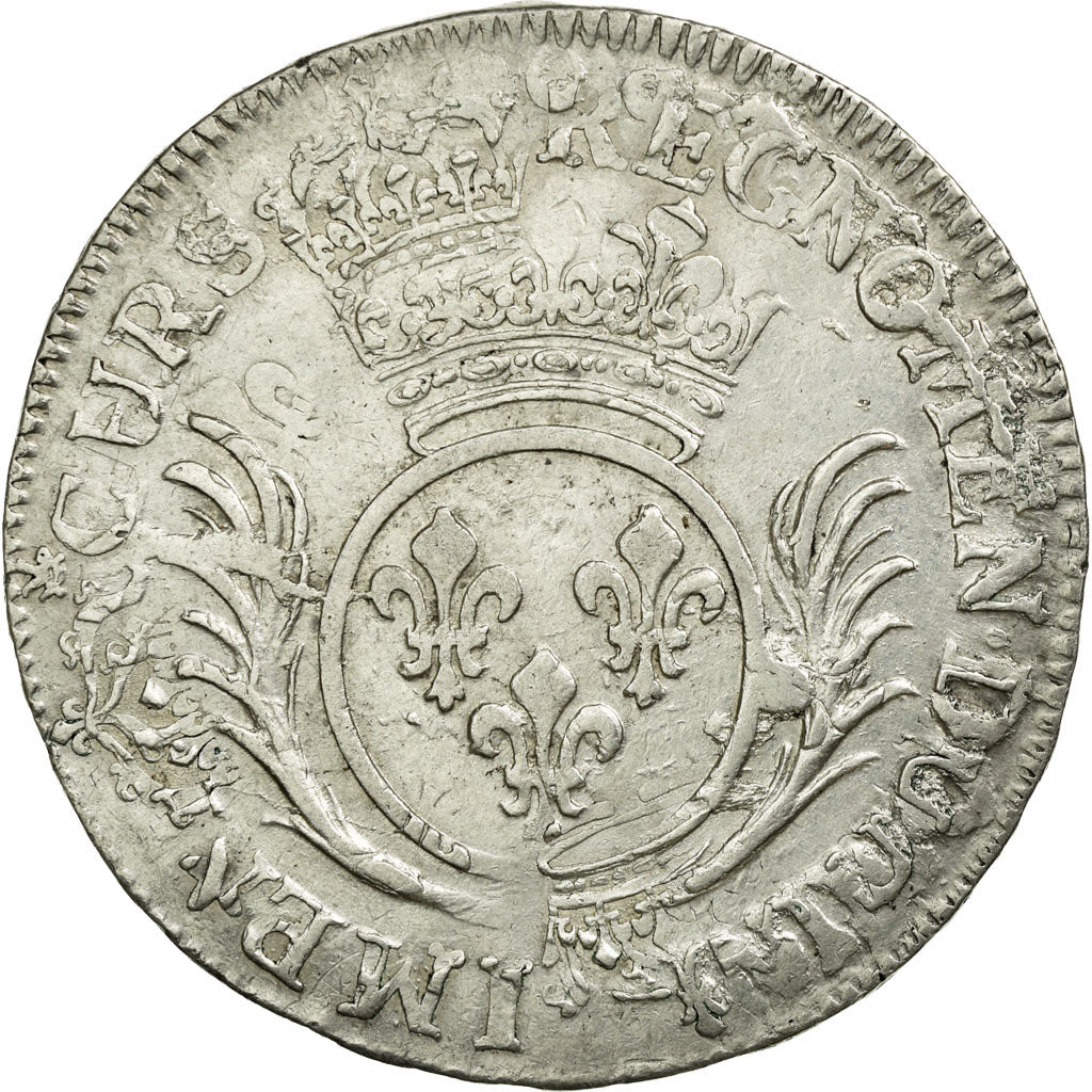 Coin, France, Louis XIV, 1/2 Ecu aux palmes, Uncertain date, Uncertain Mint