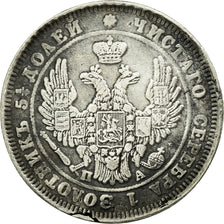 Coin, Russia, Nicholas I, 25 Kopeks, 1849, Saint-Petersburg, VF(30-35), Silver