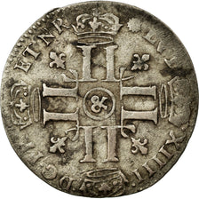 Monnaie, France, Louis XIV, Quinzain, 1695, Aix en Provence, TB+, Billon