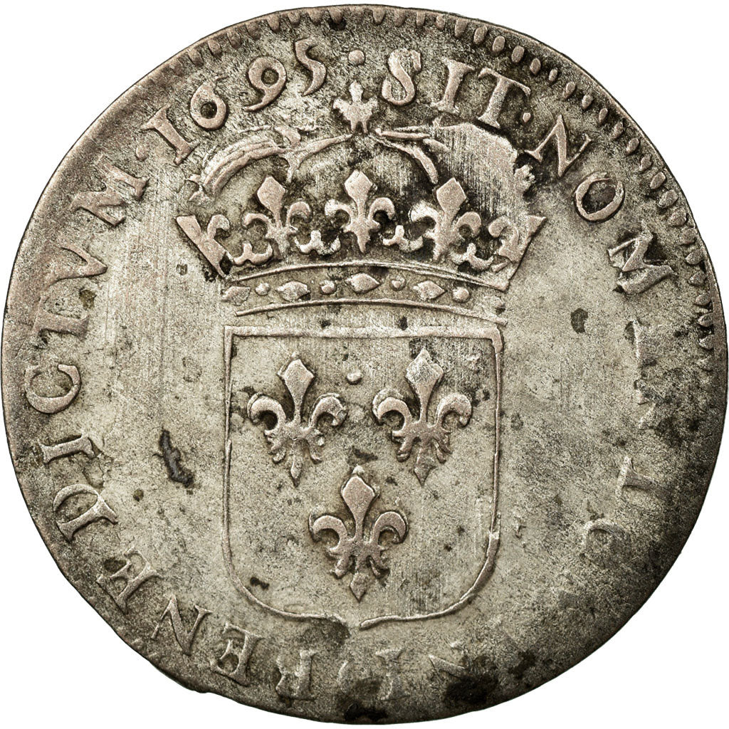 Monnaie, France, Louis XIV, Quinzain, 1695, Aix en Provence, TB+, Billon