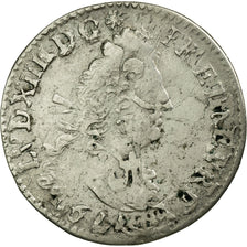 Moneda, Francia, Louis XIV, 4 Sols aux 2 L, 1692, Paris, BC+, Plata, Gadoury:106