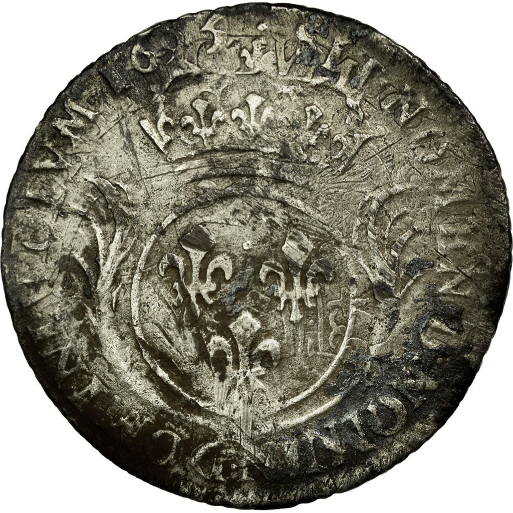 Coin, France, Louis XIV, 1/12 Ecu aux palmes, 1695, Lyon, VF(20-25), Silver