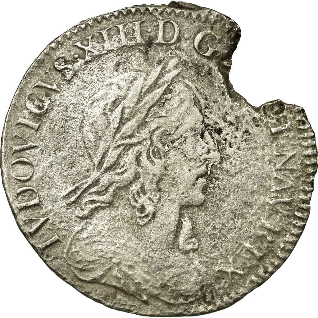 Munten, Frankrijk, Louis XIII, 1/12 Ecu, 1643, Paris, 2ème poinçon de Warin