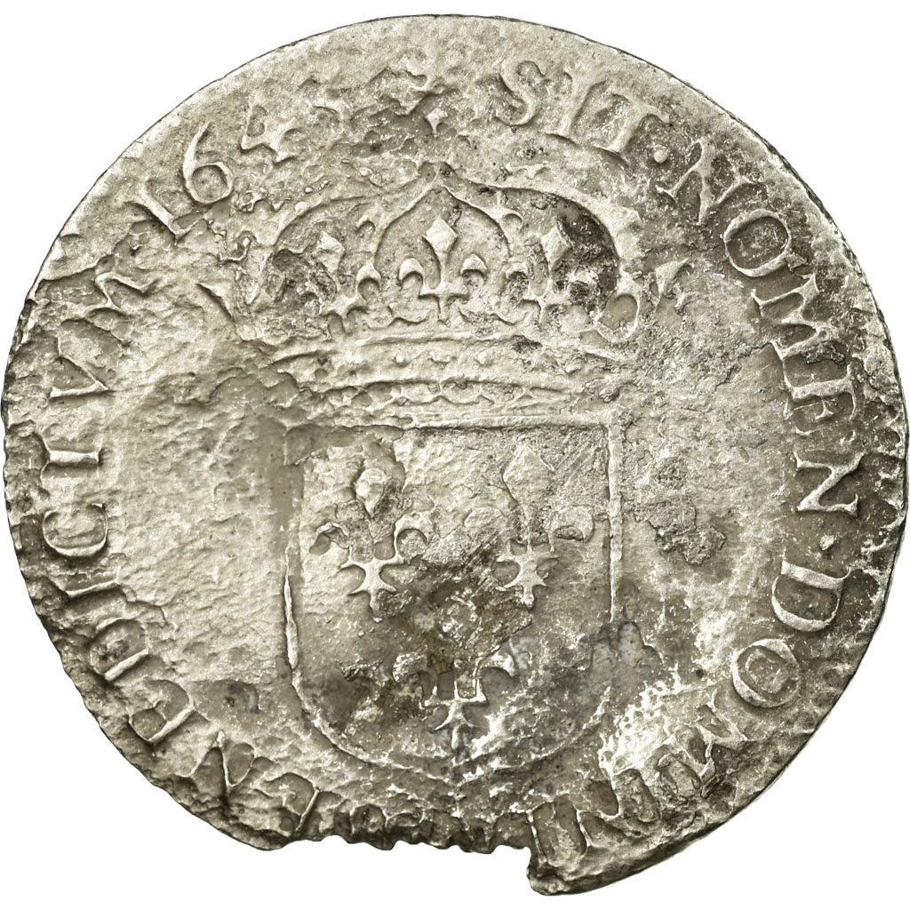 Coin, France, Louis XIII, 1/12 Ecu, 1643, Paris, 2ème poinçon de Warin