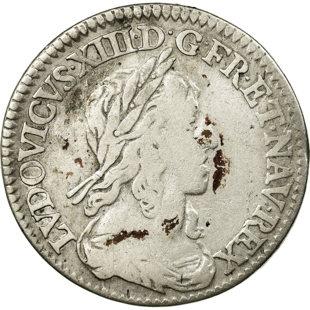 Munten, Frankrijk, Louis XIII, 1/12 Ecu, 1643, Paris, 2ème poinçon de Warin