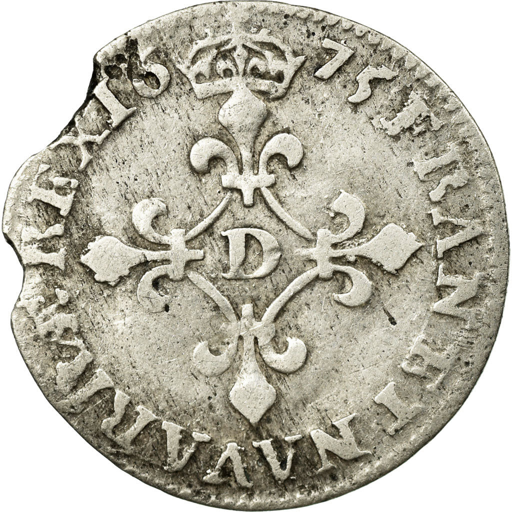 Monnaie, France, Louis XIV, 4 Sols des Traitants, 1675, Vimy, B+, Argent