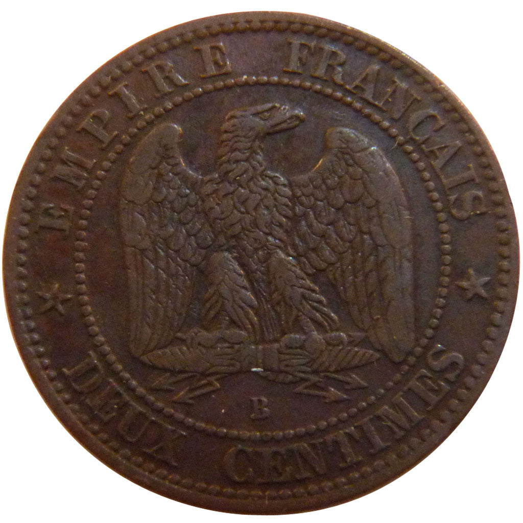 FRANCE, Napoléon III, 2 Centimes, 1856, Rouen, KM #776.2, EF(40-45), Bronze, G..