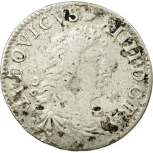 Monnaie, France, Louis XIV, 4 Sols des Traitants, 1676, Vimy, B+, Argent