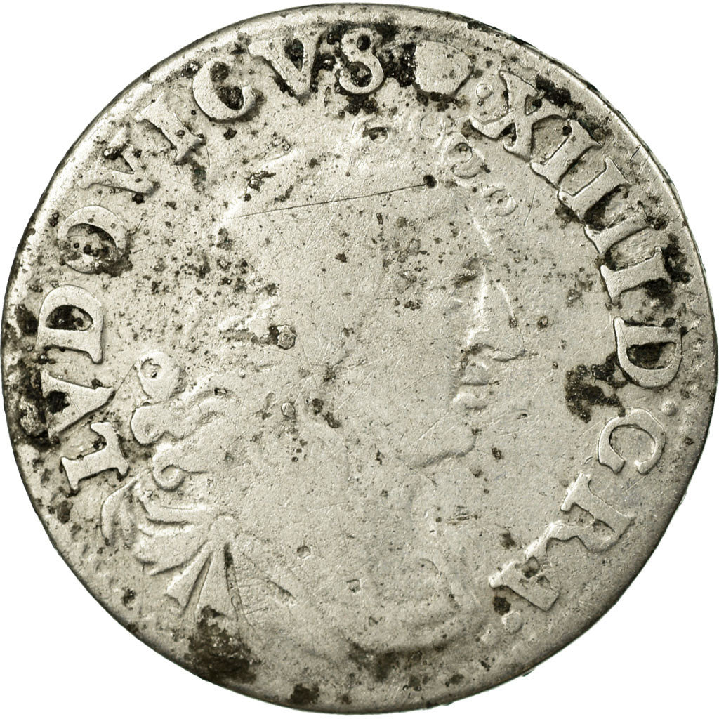 Coin, France, Louis XIV, 4 Sols des Traitants, 1676, Vimy, VF(20-25), Silver