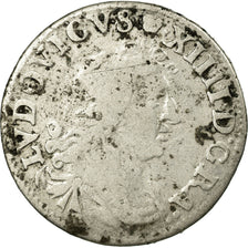 Coin, France, Louis XIV, 4 Sols des Traitants, 1676, Vimy, VF(20-25), Silver