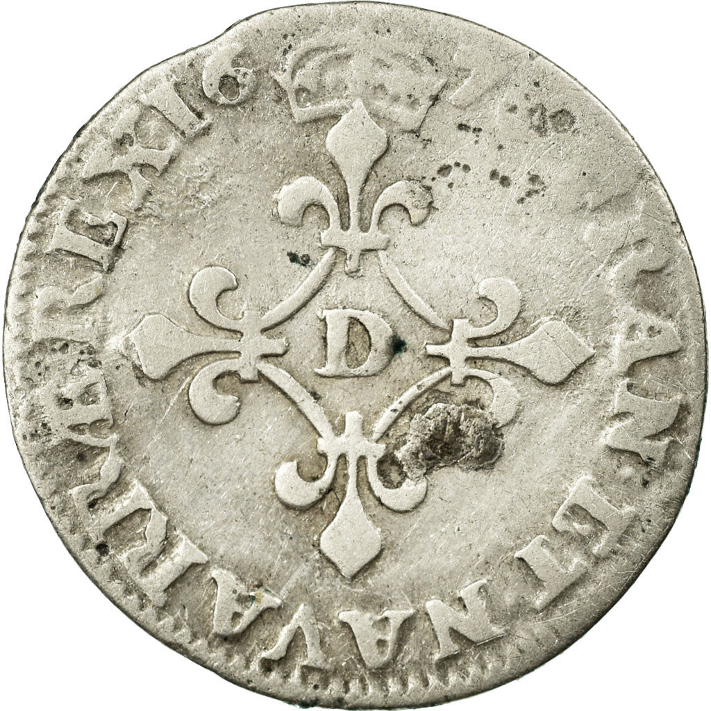 Coin, France, Louis XIV, 4 Sols des Traitants, 1676, Vimy, VF(20-25), Silver
