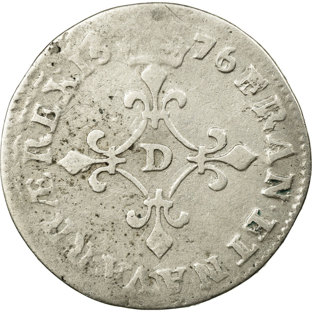 Coin, France, Louis XIV, 4 Sols des Traitants, 1676, Vimy, VF(20-25), Silver