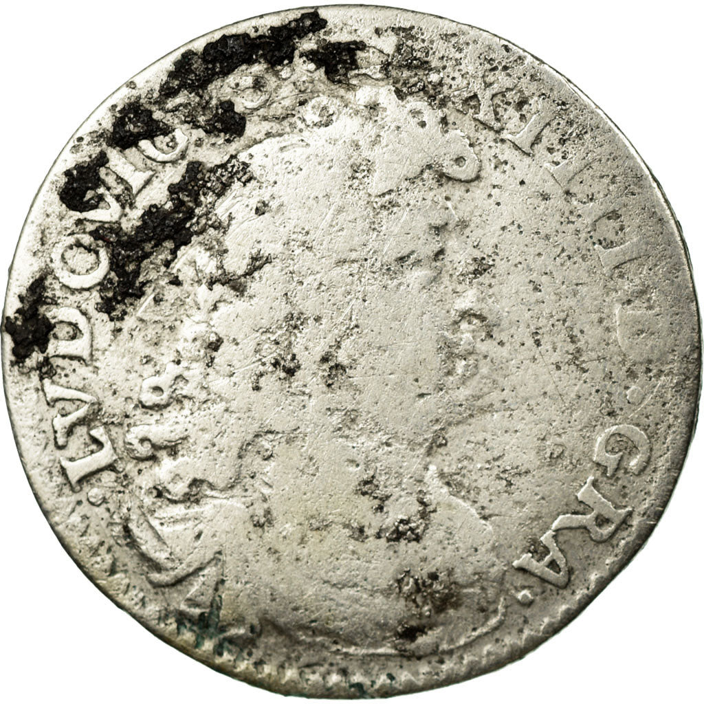 Coin, France, Louis XIV, 4 Sols des Traitants, 1676, Paris, F(12-15), Silver