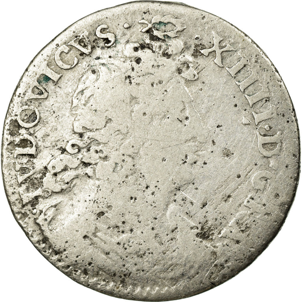 Coin, France, Louis XIV, 4 Sols des Traitants, 1676, Paris, F(12-15), Silver