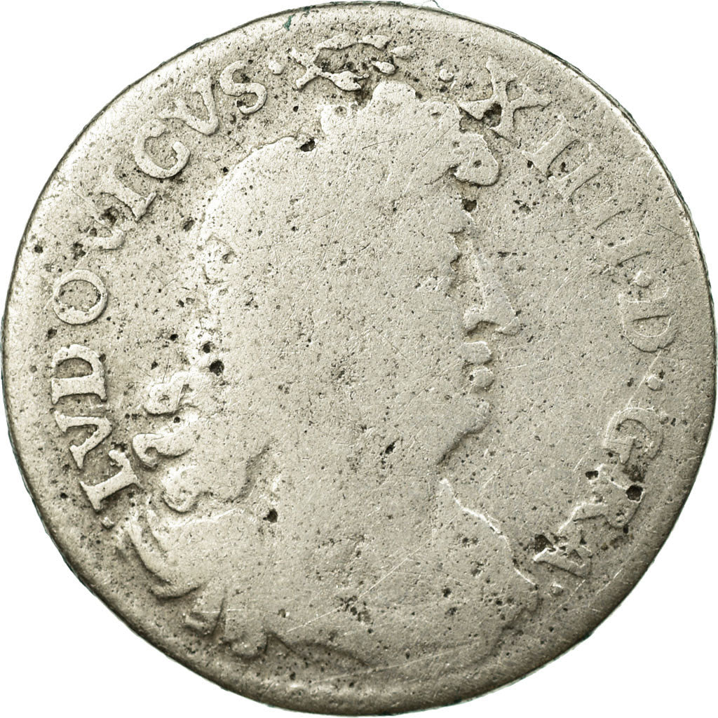 Moneda, Francia, Louis XIV, 4 Sols des Traitants, 1676, Paris, BC, Plata