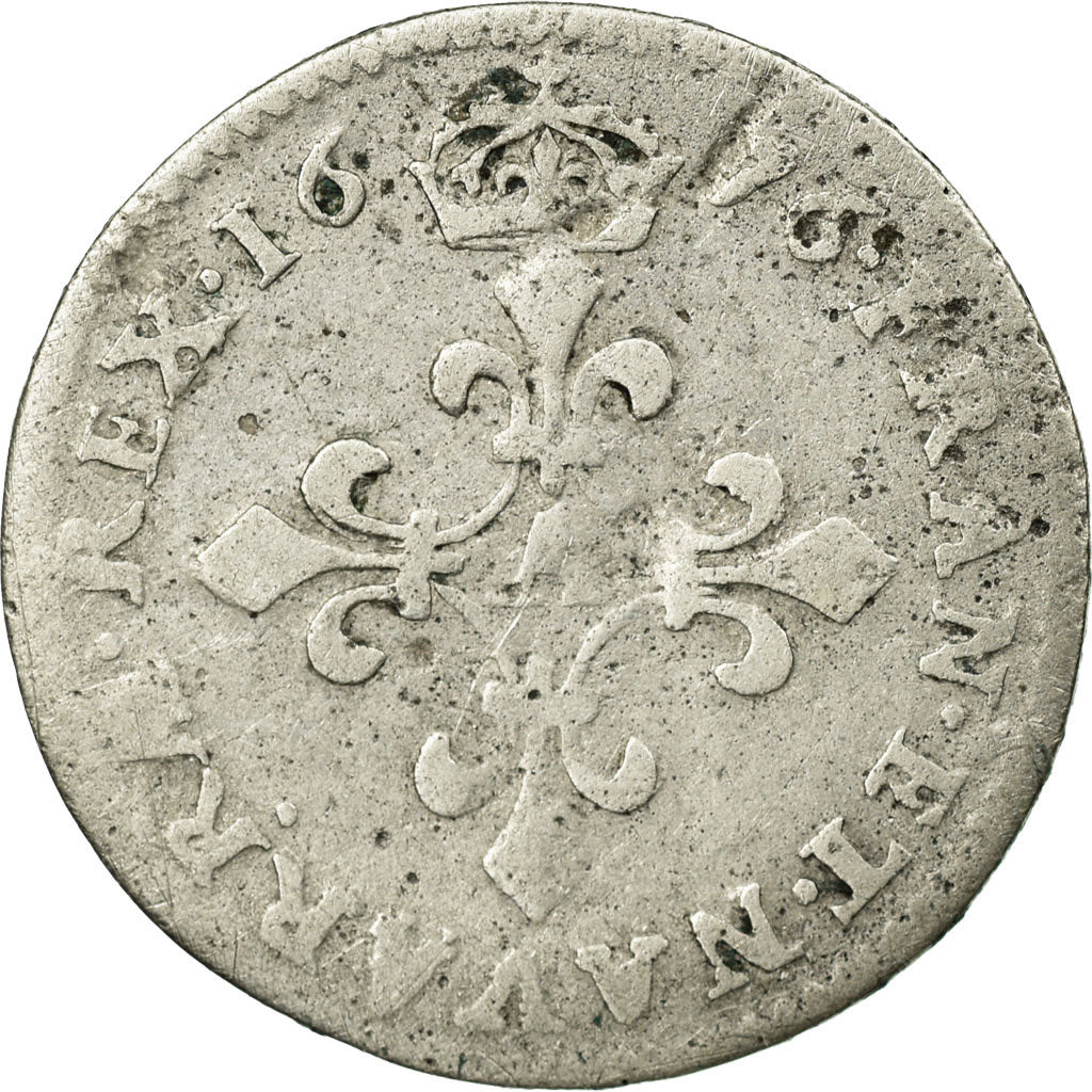 Moneda, Francia, Louis XIV, 4 Sols des Traitants, 1676, Paris, BC, Plata