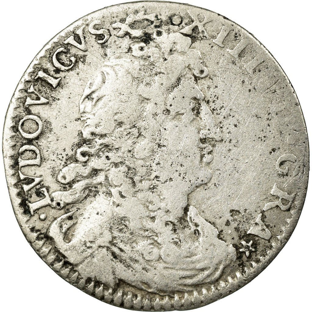 Monnaie, France, Louis XIV, 4 Sols des Traitants, 1676, Paris, TB, Argent