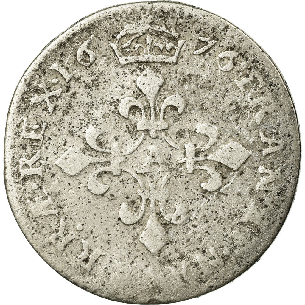 Monnaie, France, Louis XIV, 4 Sols des Traitants, 1676, Paris, TB, Argent