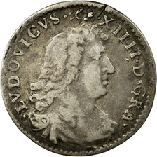 Moeda, França, Louis XIV, 4 Sols des Traitants, 1676, Paris, VF(20-25), Prata