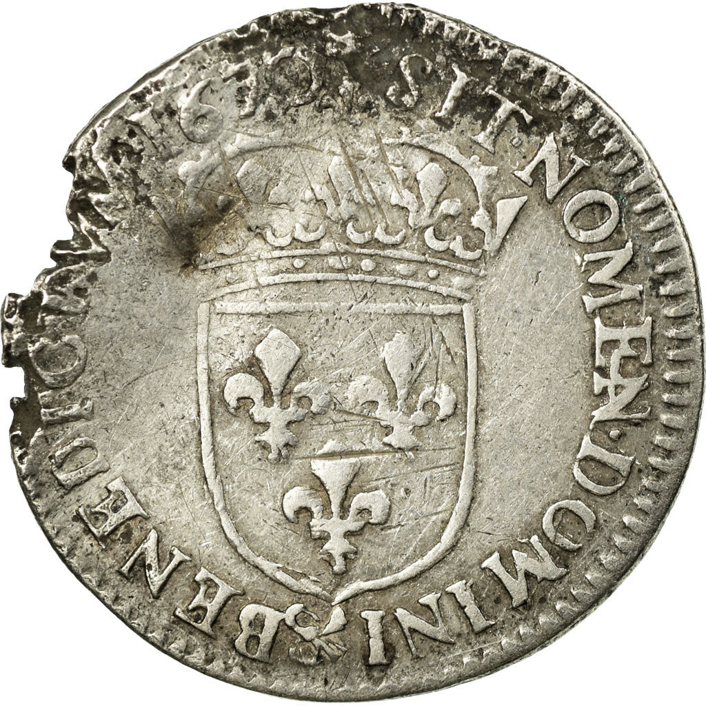Moneda, Francia, Louis XIV, 1/12 Écu au buste juvénile, 1670, Aix en Provence