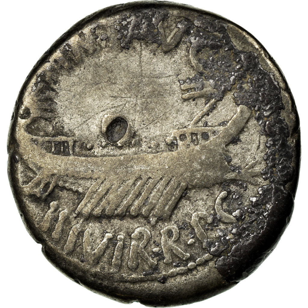 Coin, Marcus Antonius, Denarius, Traveling Mint, VF(20-25), Silver