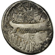 Moeda, Marcus Antonius, Denarius, Traveling Mint, VF(20-25), Prata