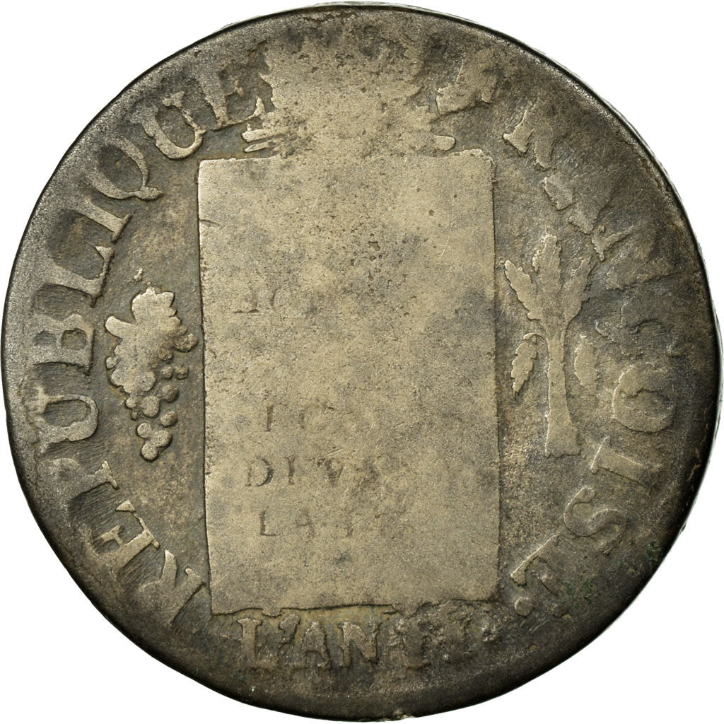 Coin, France, Sol aux balances françoise, Sol, 1793, Lille, VG(8-10), Bronze
