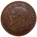 Second Empire, 2 Centimes Napoléon III Tête Nue