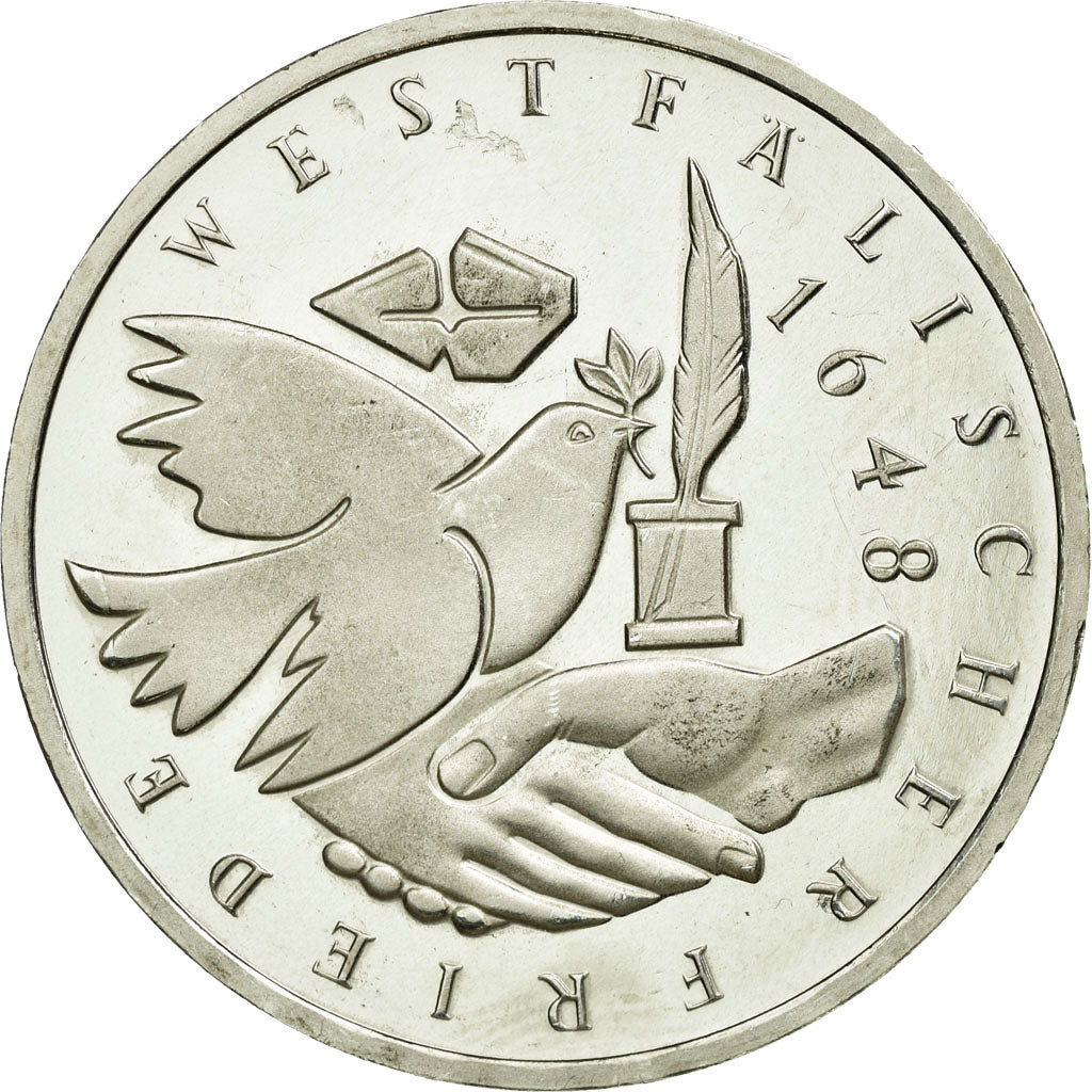 Coin, GERMANY - FEDERAL REPUBLIC, 10 Mark, 1998, Hamburg, MS(60-62), Silver